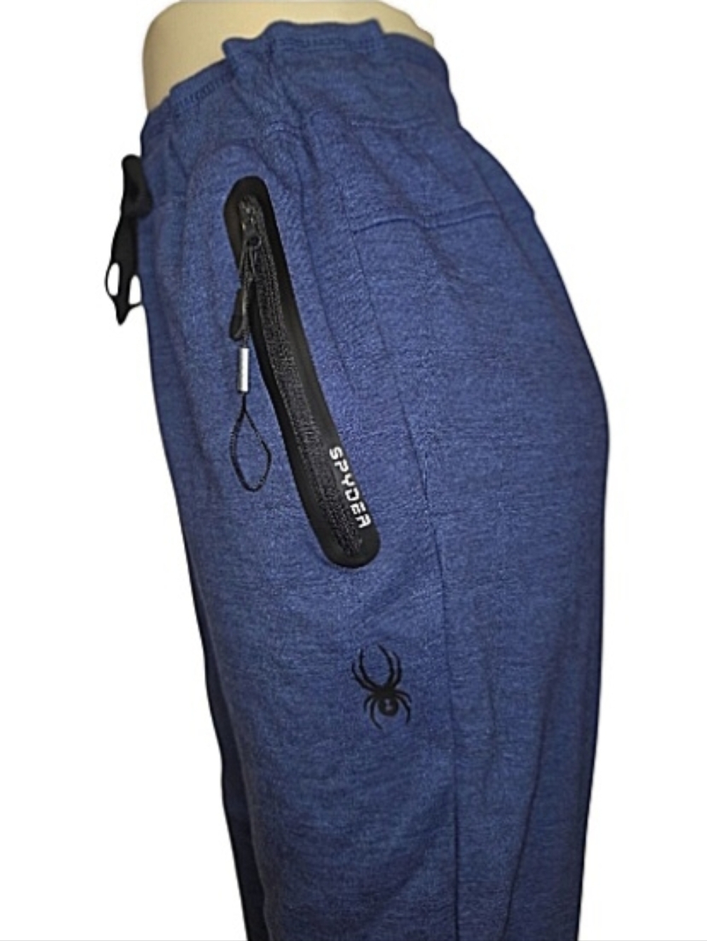 Like New Spyder Active Men's Heathered Blue Jogger Pants Size Medium